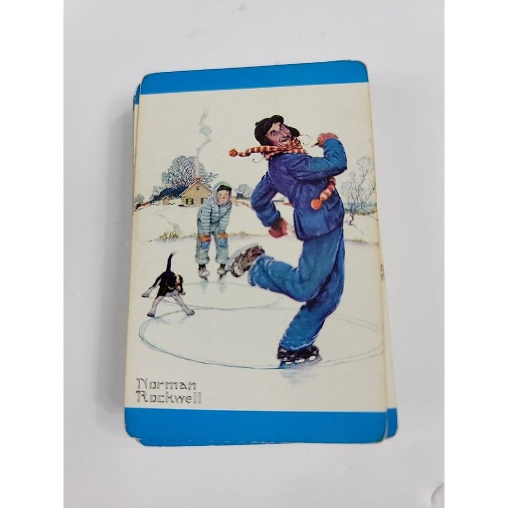 MCM Whitman Playing Cards Full Deck Dutch Farm Maid gathering Eggs Startle Goose